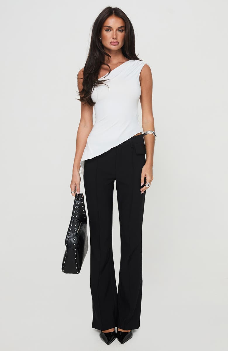 Princess Polly Vulnerable One-Shoulder Asymmetric Top, Alternate, color, White