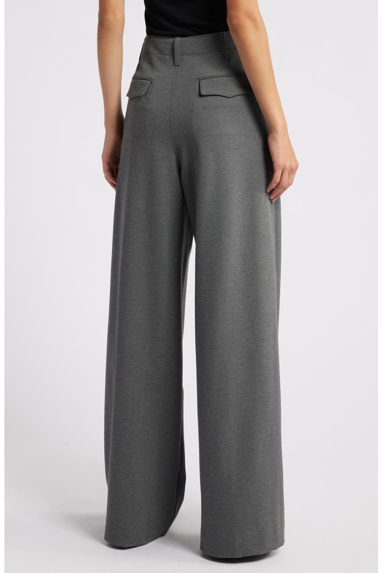 Sofie High Waist Wide Leg Ponte Knit Pants, Alternate, color, CHARCOAL