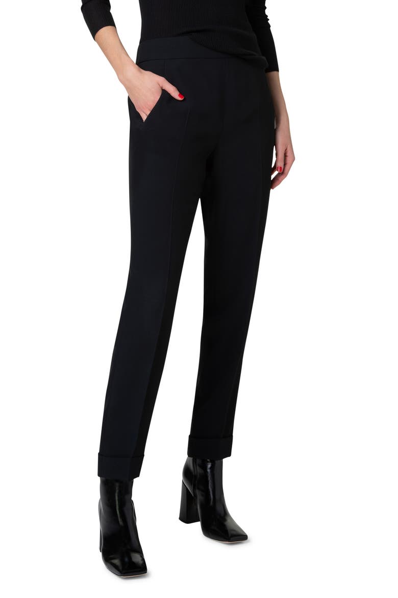 Chris Crepe Ankle Pants, Main, color, BLACK
