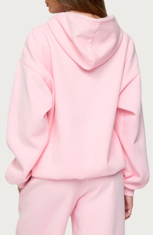 Edikted Lucky 8 Oversize Hoodie In Pink