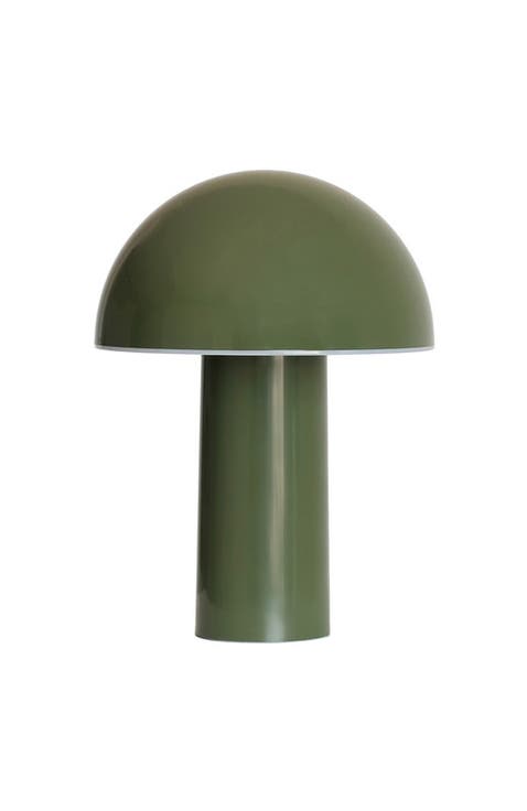 Celia 10" Portable Touch-Controlled Outdoor Patio Mushroom Table Lamp