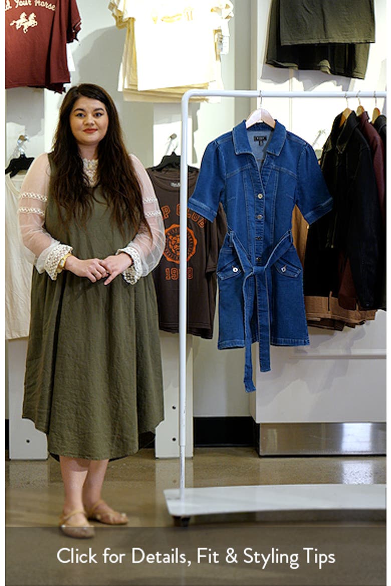 Belted Denim Mini Shirtdress video