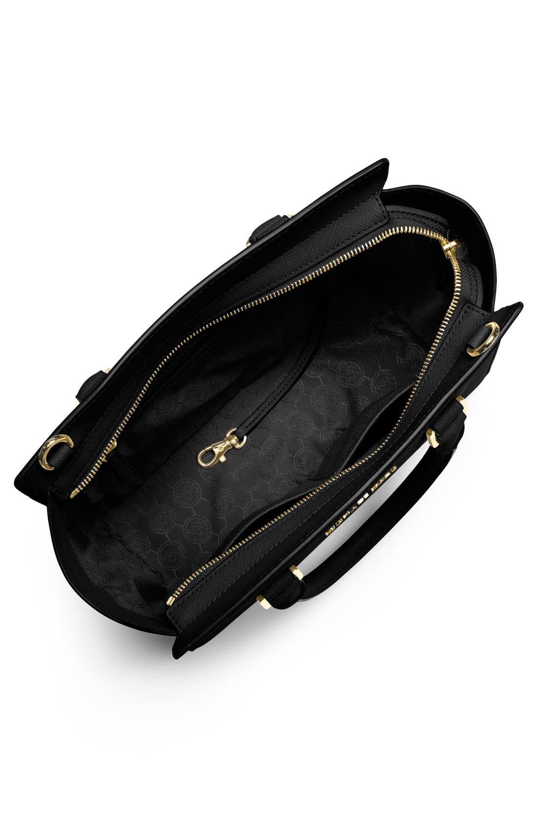 MICHAEL Michael Kors 'Medium Selma' Leather Zip Top Satchel, Alternate, color, 