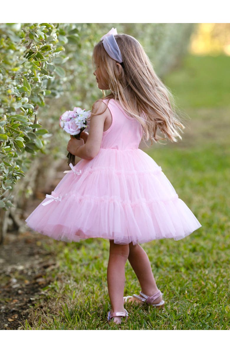 Mia Belle Girls Girls Blooming with Bows Sleeveless Tutu Dress, Alternate, color, Pink