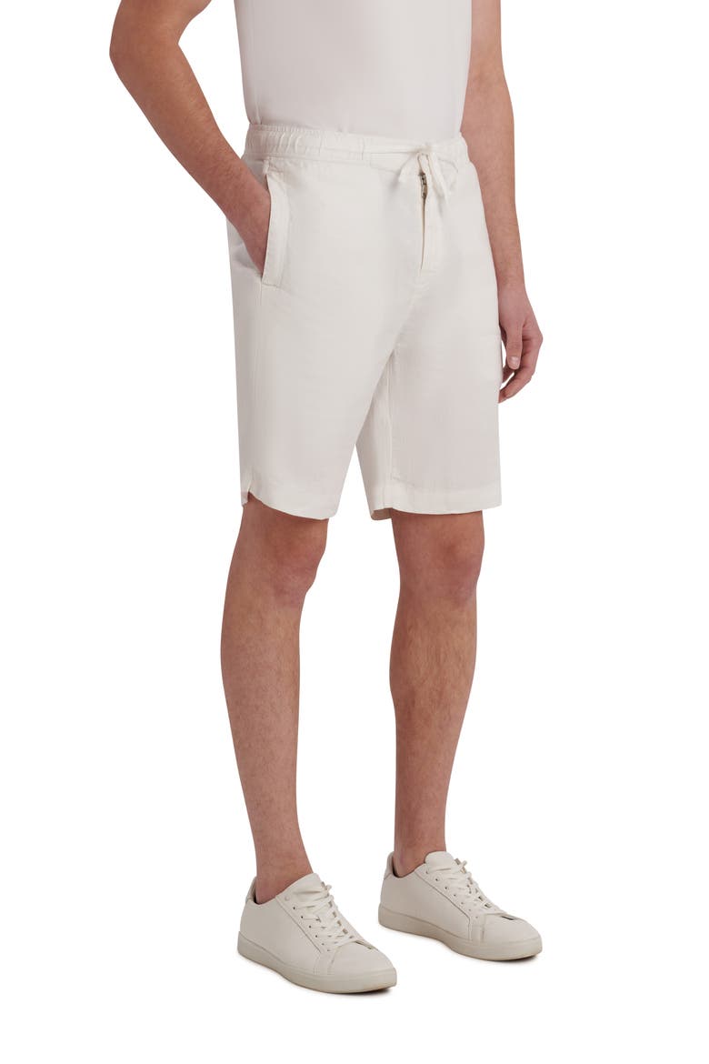 Drawstring Linen Shorts, Main, color, CHALK