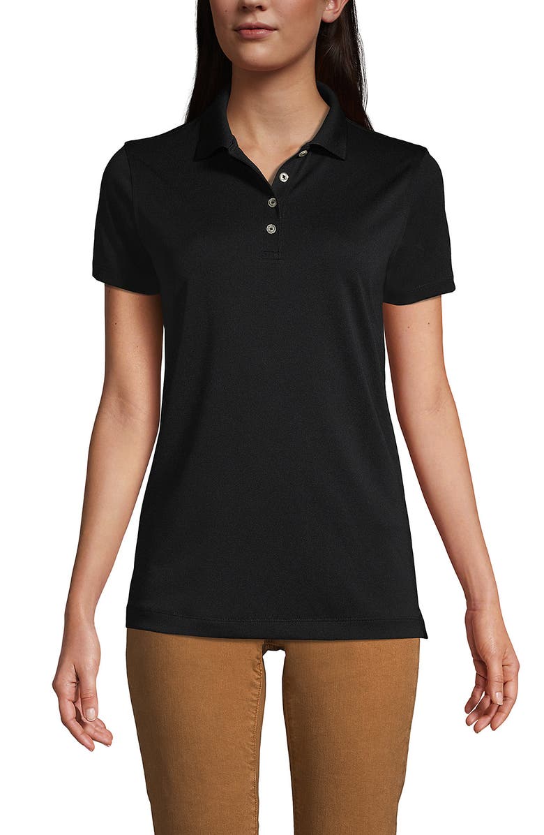 Lands' End Short Sleeve Polyester Polo Shirt, Main, color, 