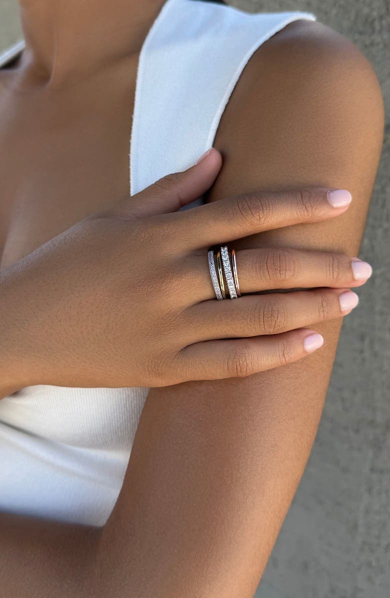 Adornia Tri-Tone Band Ring, Alternate, color, Gold