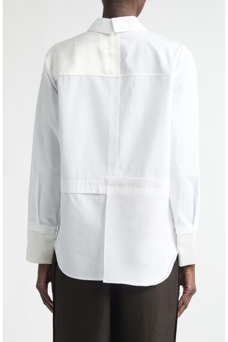Collage Zip-Up Shirt, Alternate, color, WHITE
