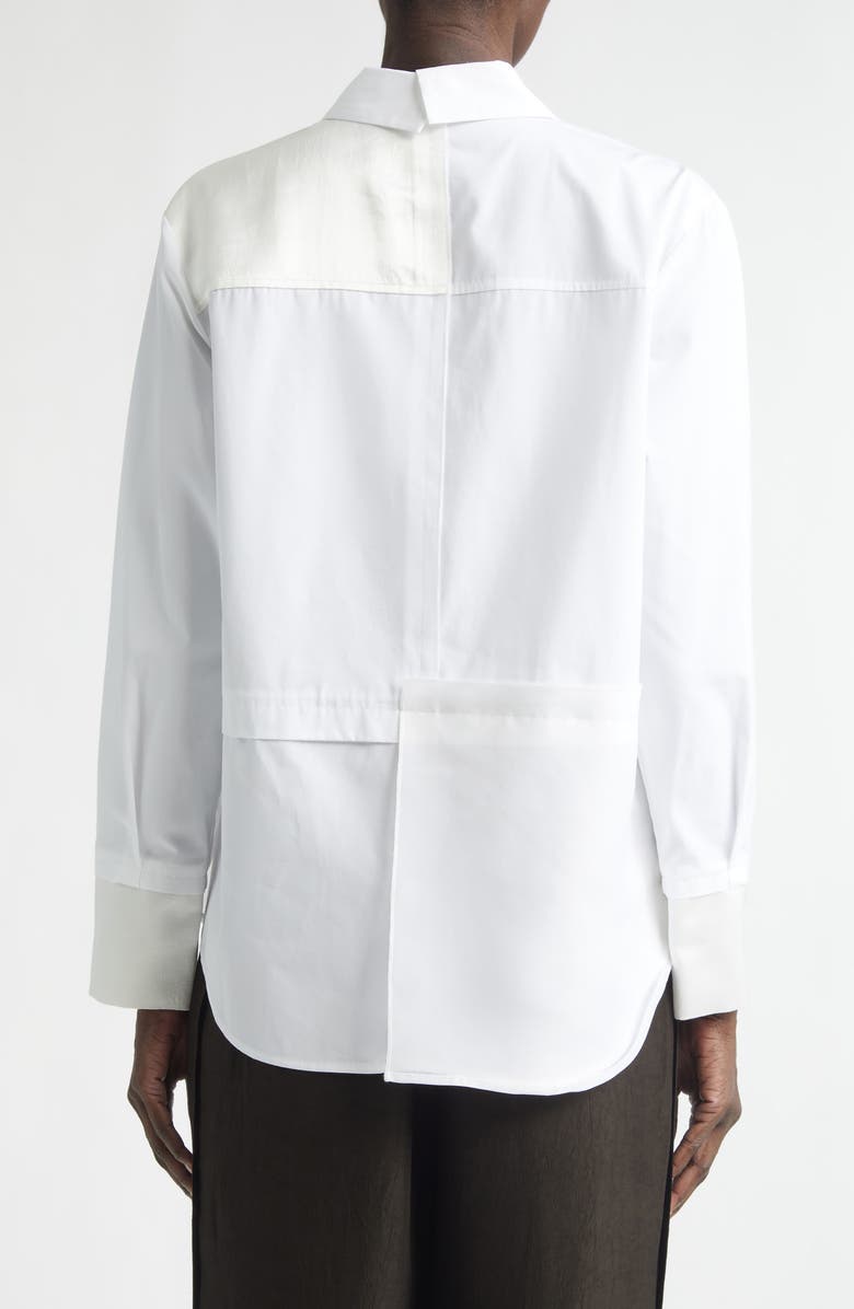 Jason Wu Collection Collage Zip-Up Shirt, Alternate, color, White