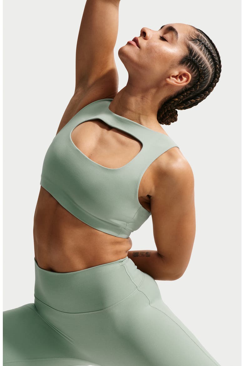 Zenvy Dri-FIT Sports Bra, Alternate, color, STEAM/ WHITE