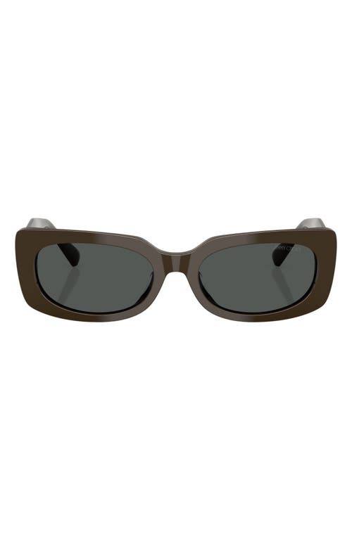 Jimmy Choo 54mm Polarized Pillow Sunglasses In Green