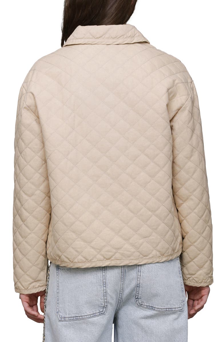 Avec Les Filles Diamond Quilted Cotton Jacket, Alternate, color, Ivory