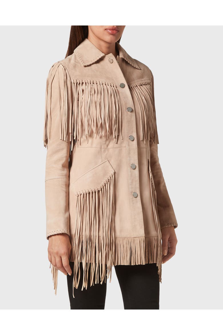 Leather Jacket Gothic Plein Women, Main, color, beige