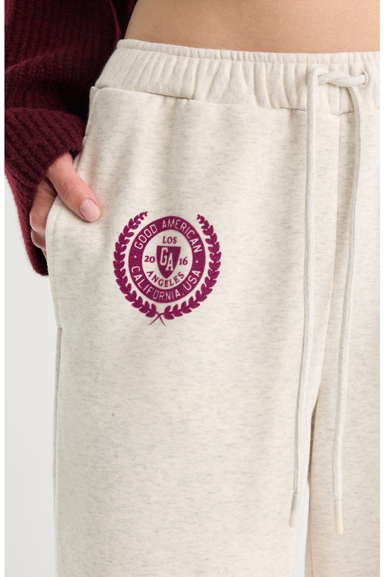 The Brushed Fleece Wide Leg Sweatpants, Alternate, color, OATMEAL001