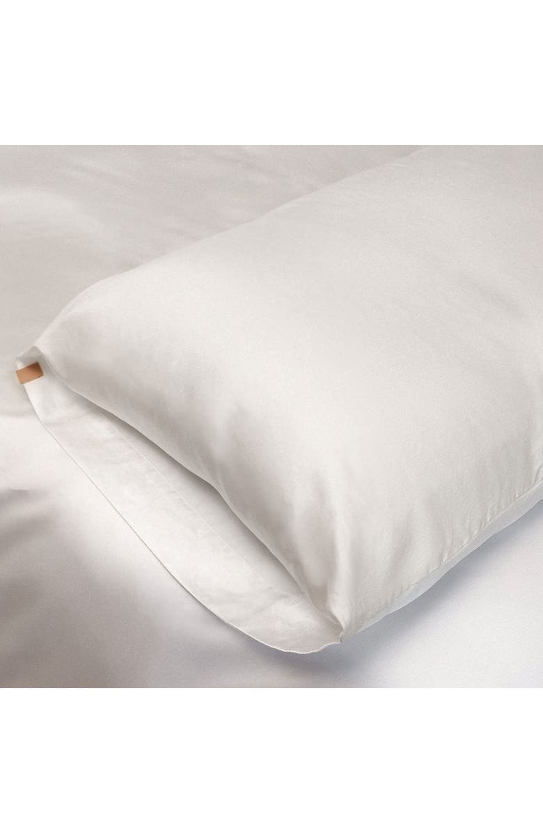 Lunya The Flipside Washable Silk & Tencel<sup>™</sup> Lyocell Pillowcase, Alternate, color, Sincere White