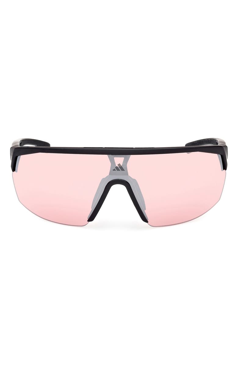 adidas Shield Sunglasses, Main, color, Matte Black / Bordeaux Mirror