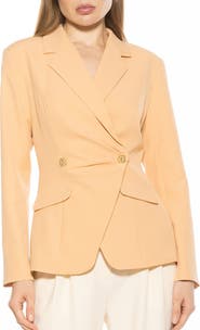 Alexia Admor Tansy Drape Double Breasted Blazer