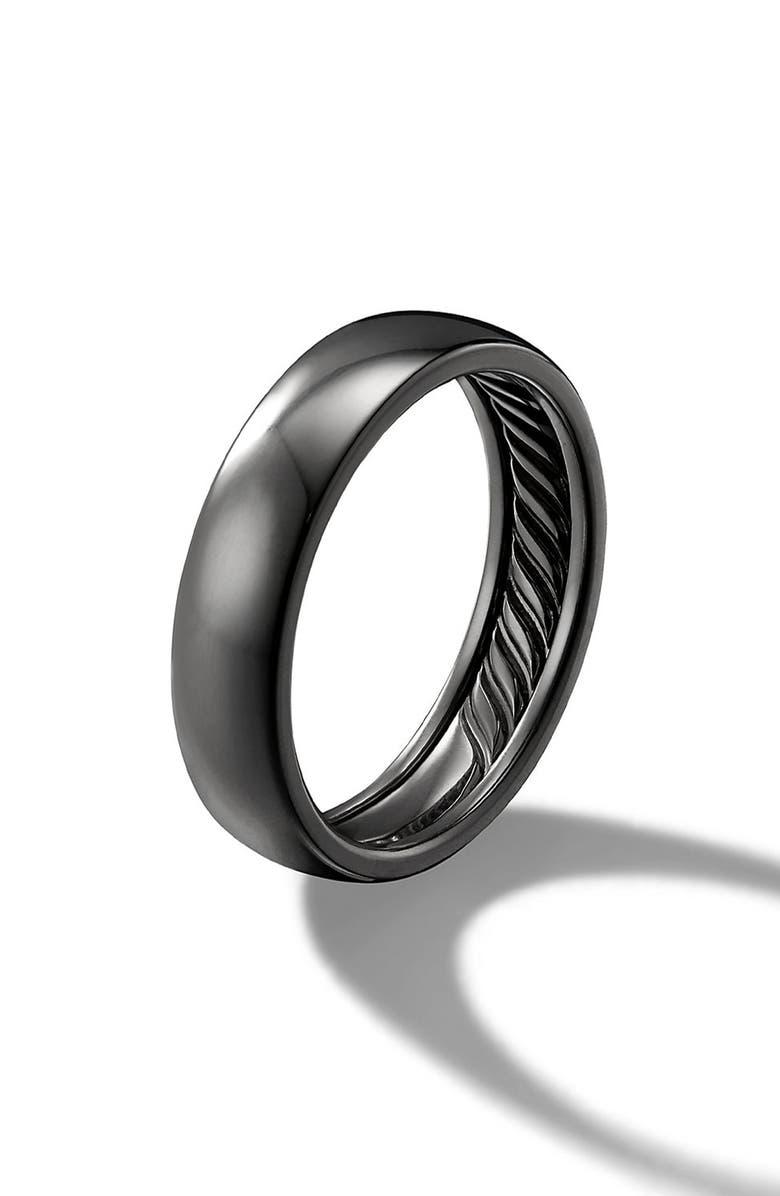 David Yurman Classic Black Titanium Band Ring, Alternate, color, 
