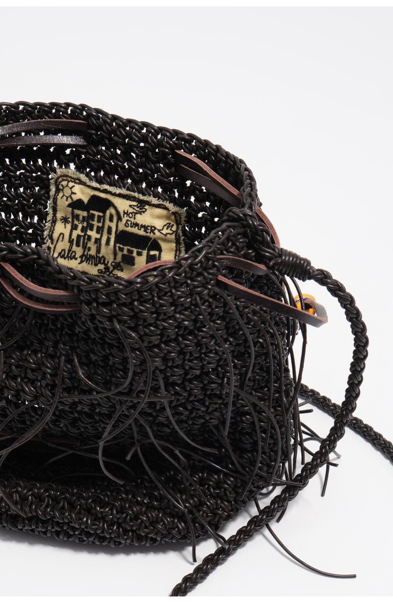 Bimba y Lola Plaited Mini Bag, Alternate, color, Dark Chocolate
