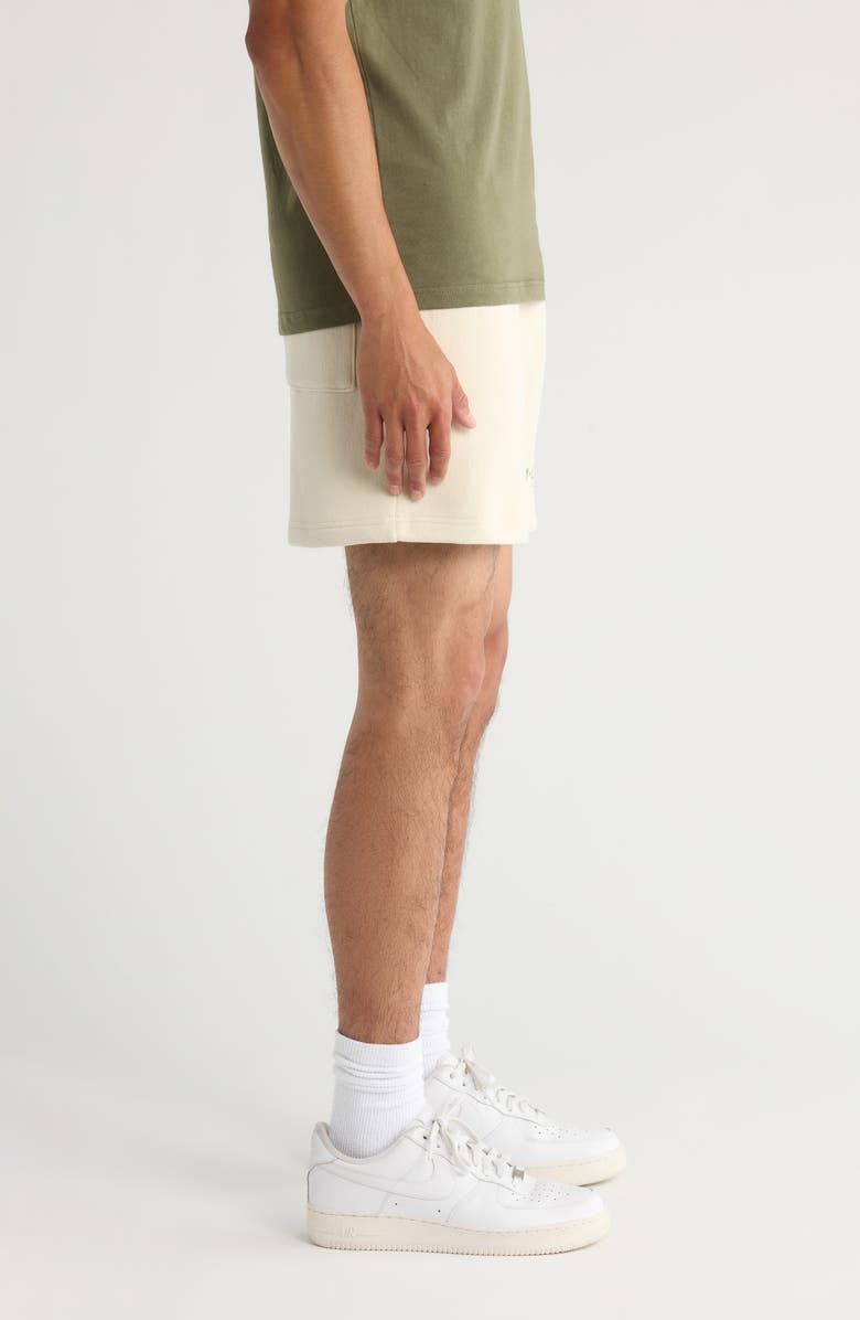 Museum of Peace & Quiet Billboard Logo Graphic Sweat Shorts, Alternate, color, Bone