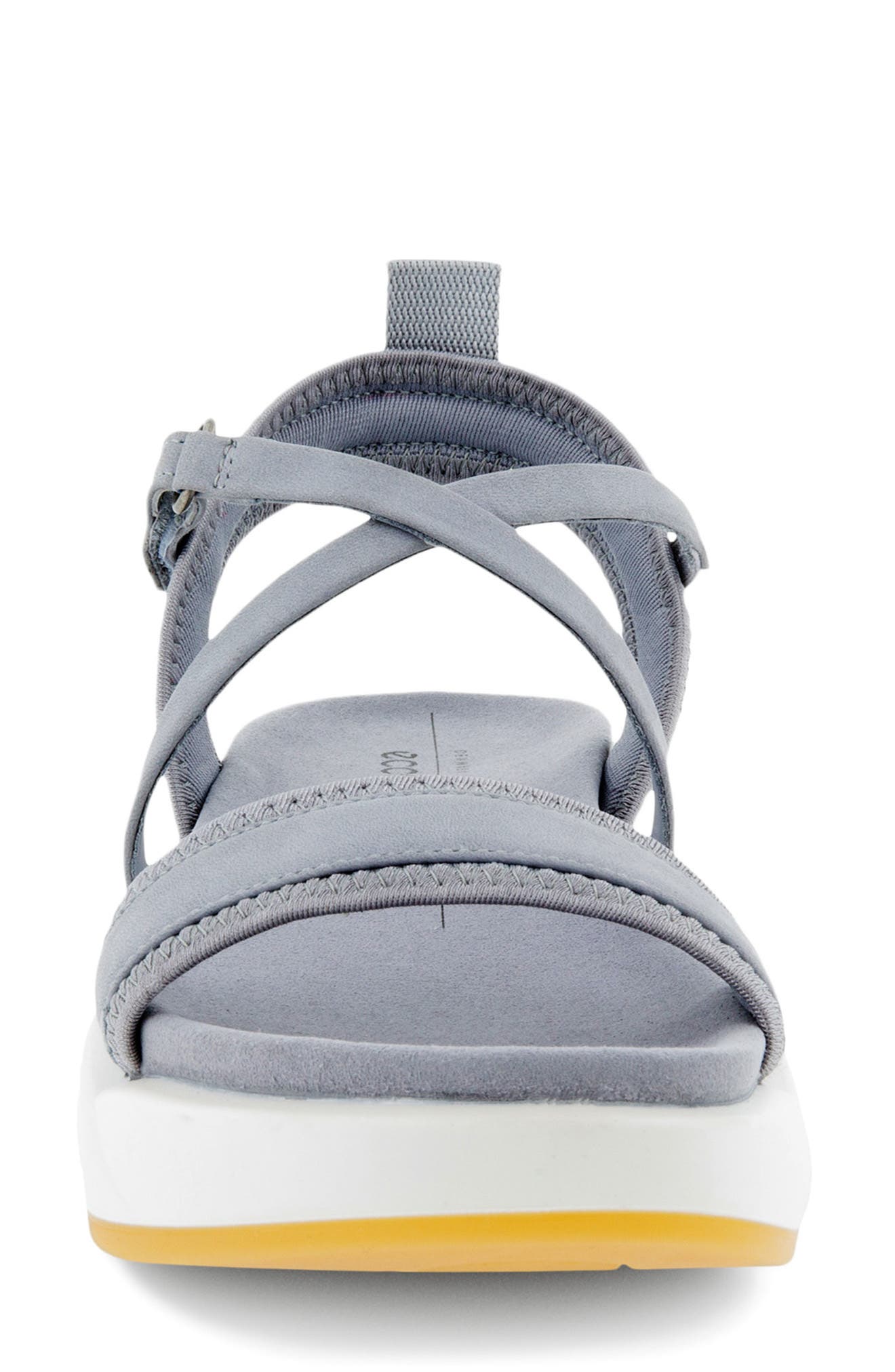 Chunky Wedge Sandal, Alternate, color, SILVER GREY NUBUCK LEATHER