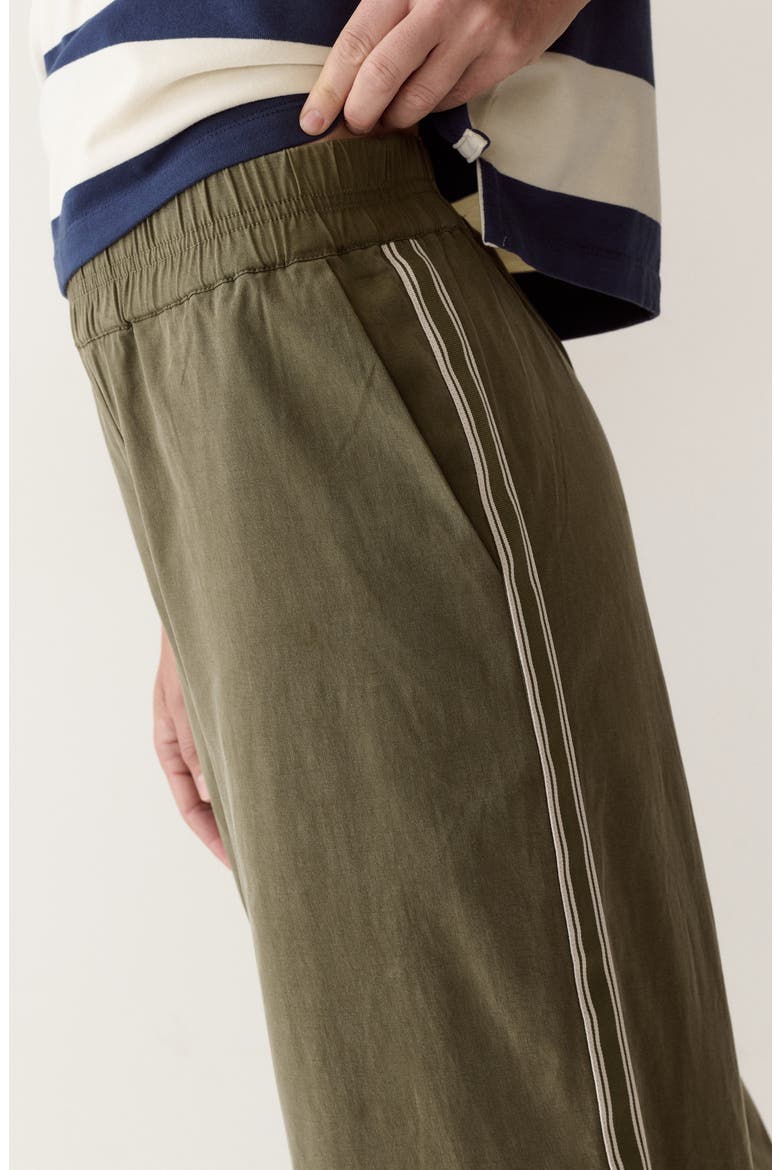 Allison Pull-On Wide Leg Side Stripe Pants, Alternate, color, OLIVE