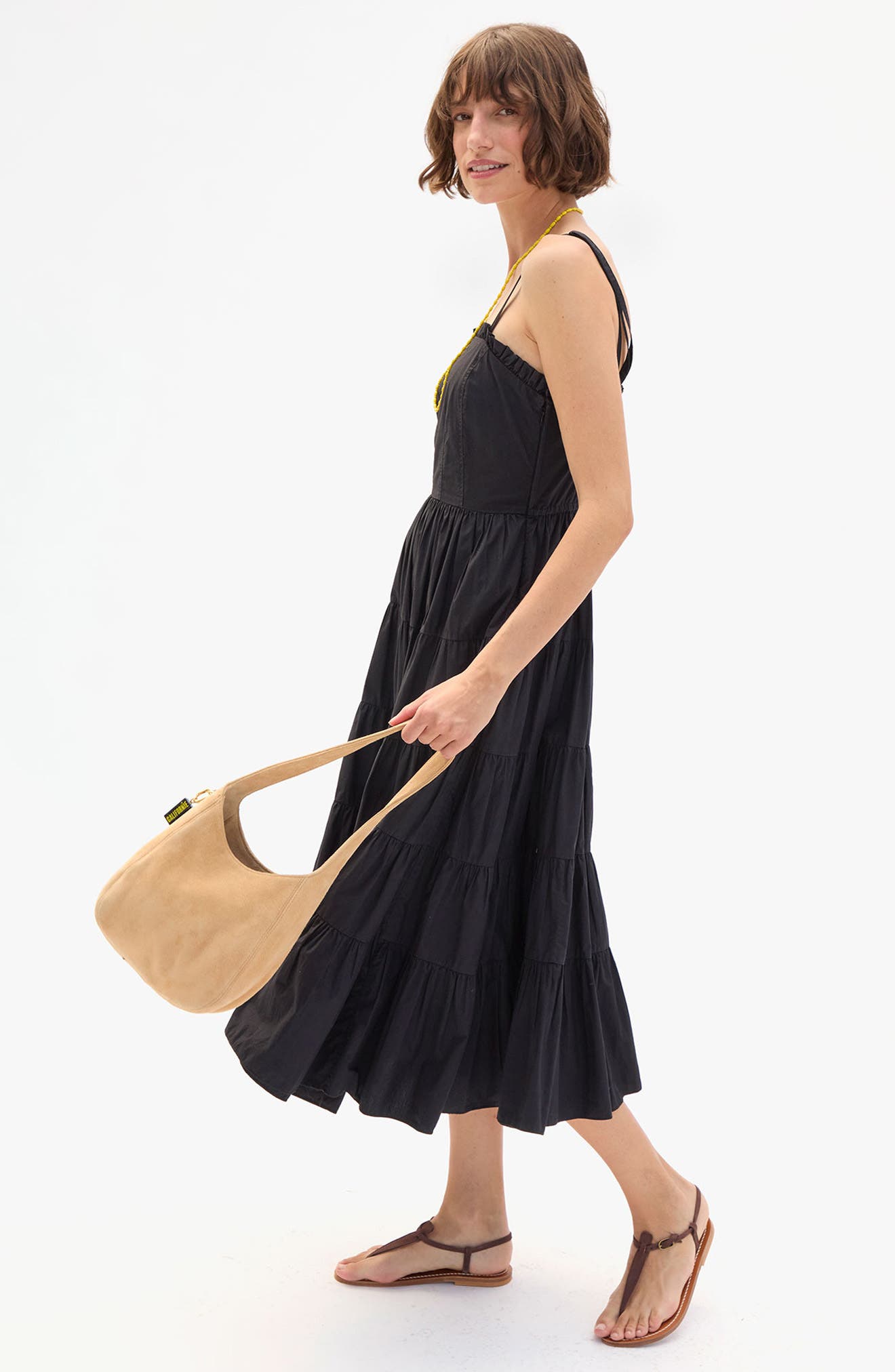 Petit Bando Suede Hobo Bag, Alternate, color, DUNE