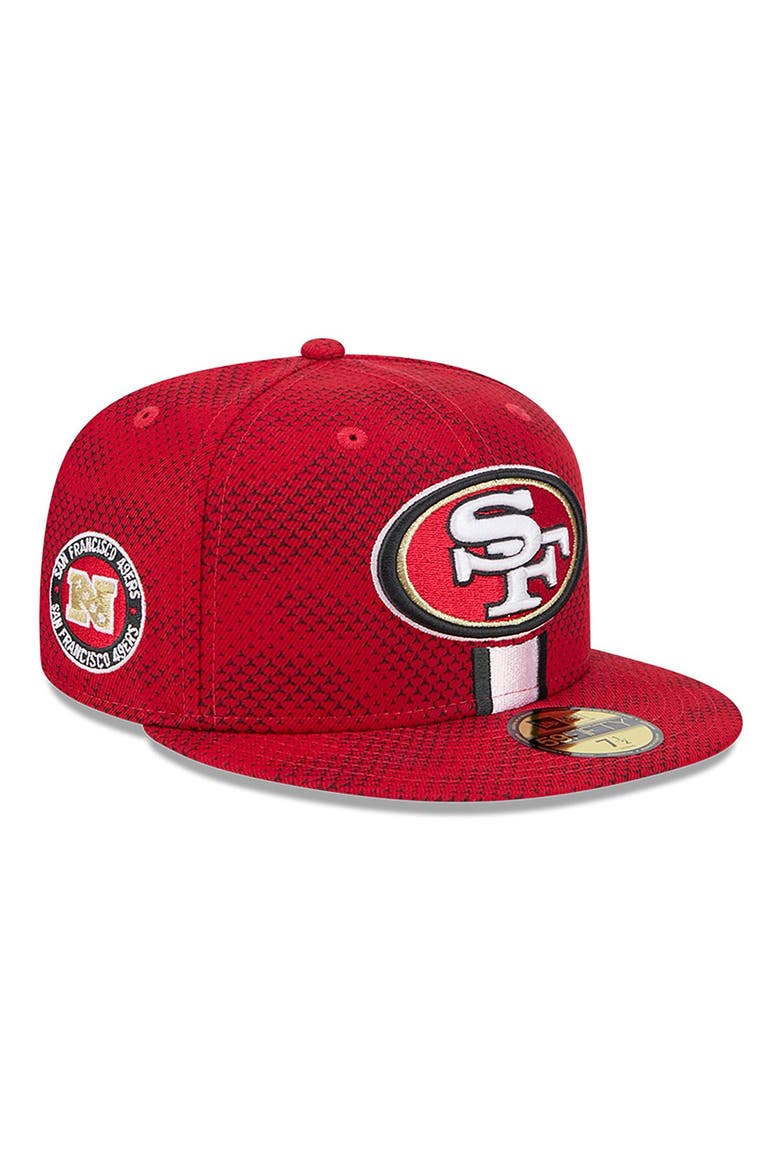 Men's New Era  Scarlet San Francisco 49ers 2024 Sideline 59FIFTY Fitted Hat, Main, color, Scarlet
