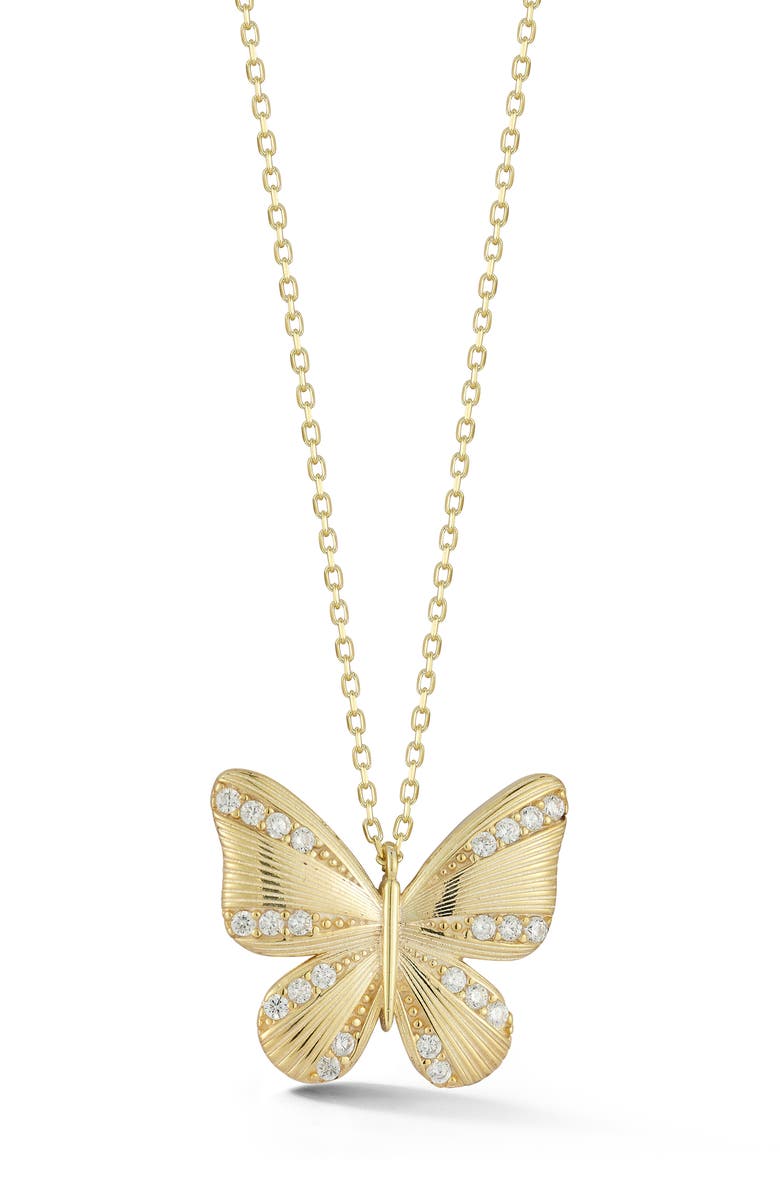 SPHERA MILANO Butterfly Pendant Necklace, Main, color, Gold
