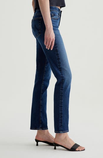 Mari Mid Rise Slim Straight Leg Jeans