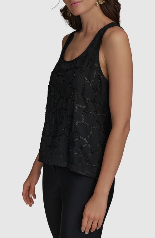 Shop Donna Karan New York Sequin Tank In Black