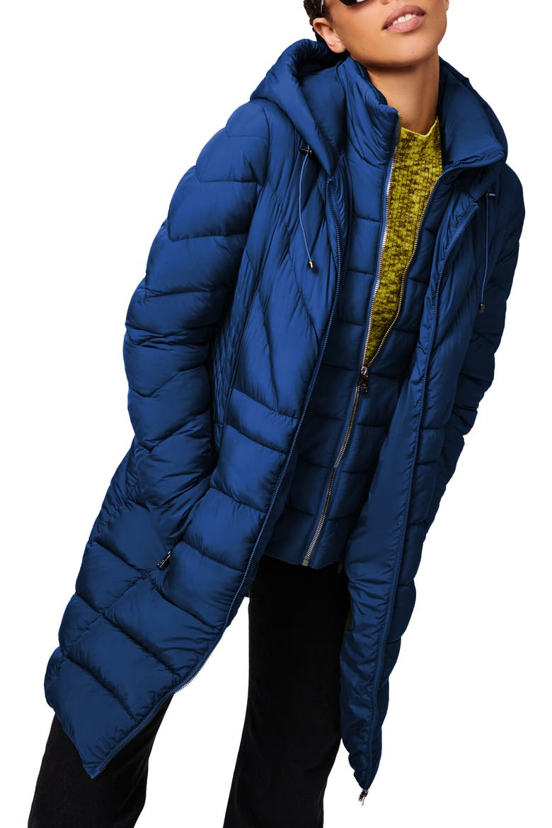 Hooded Walker Coat, Alternate, color, TEAL WING