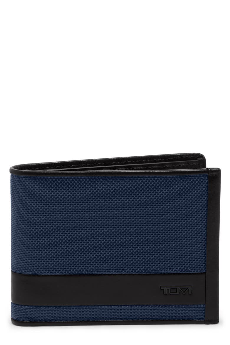 Alpha Global Double Bifold Wallet, Main, color, NAVY