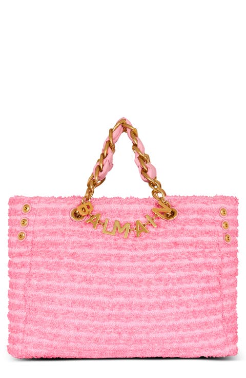 【BALMAIN】 Shuffle Medium raffia tote bag Shuffle Medium raffia tote bag in neutrals - Balmain | Mytheresa