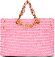 Balmain 1945 Raffia & Tweed Soft Tote