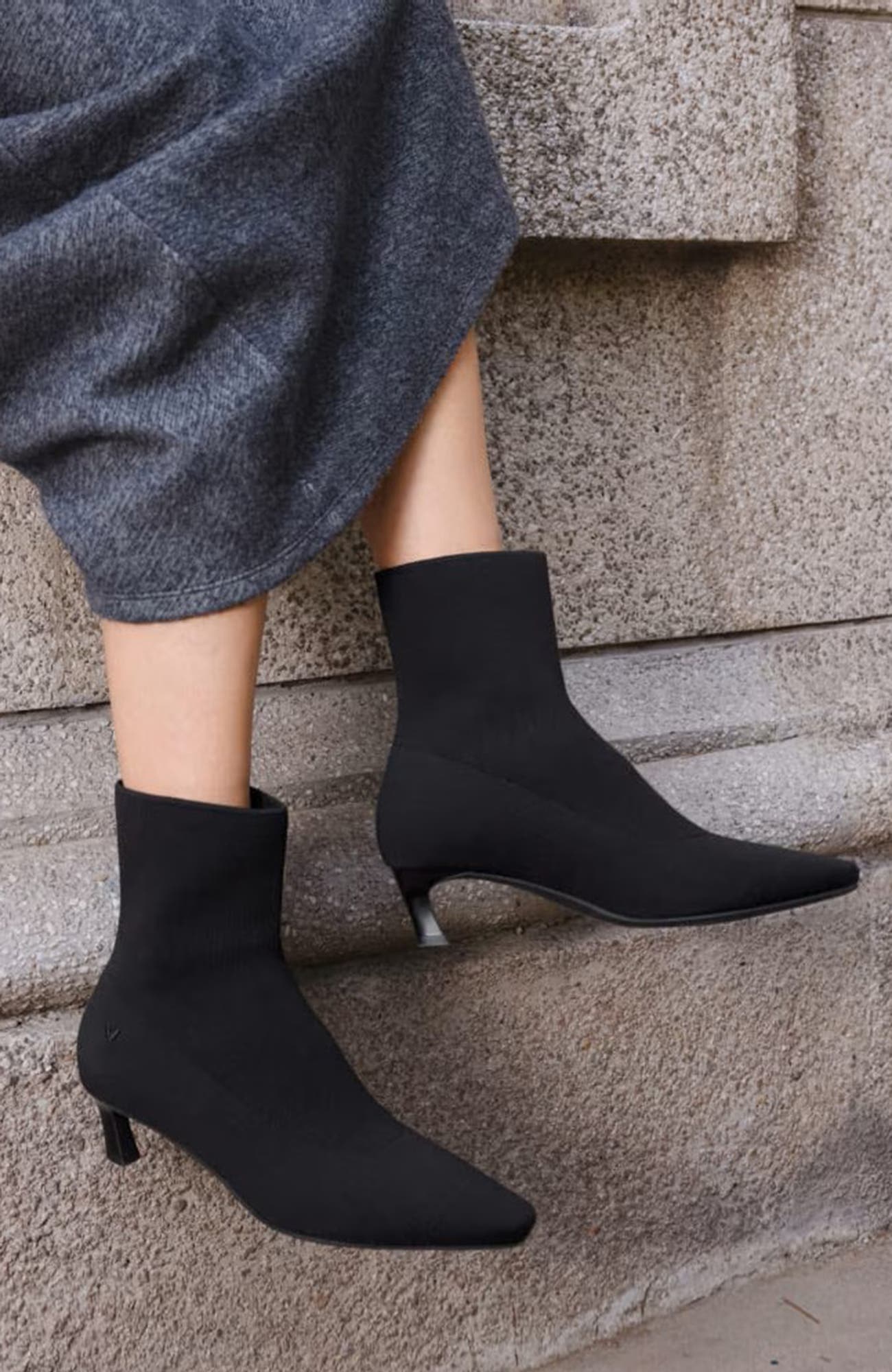 VIVAIA 2-in-1 Detachable Mid Heel Boots, Alternate, color, Black