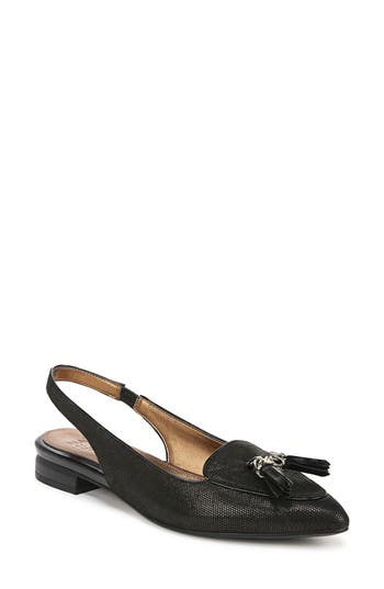 Naturalizer Juliana Slingback Pointed Toe Flat In Black