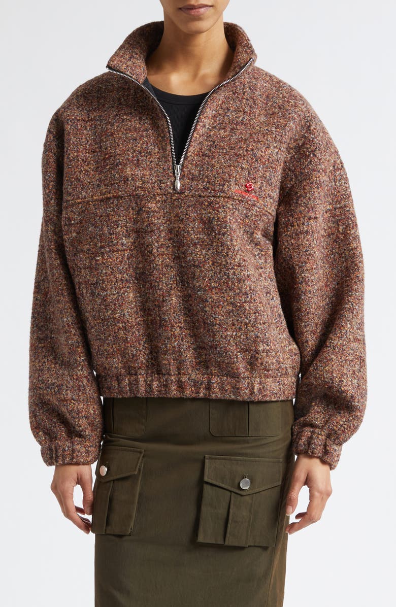 Shushu/Tong Flecked Half Zip Sweater, Main, color, Variedness