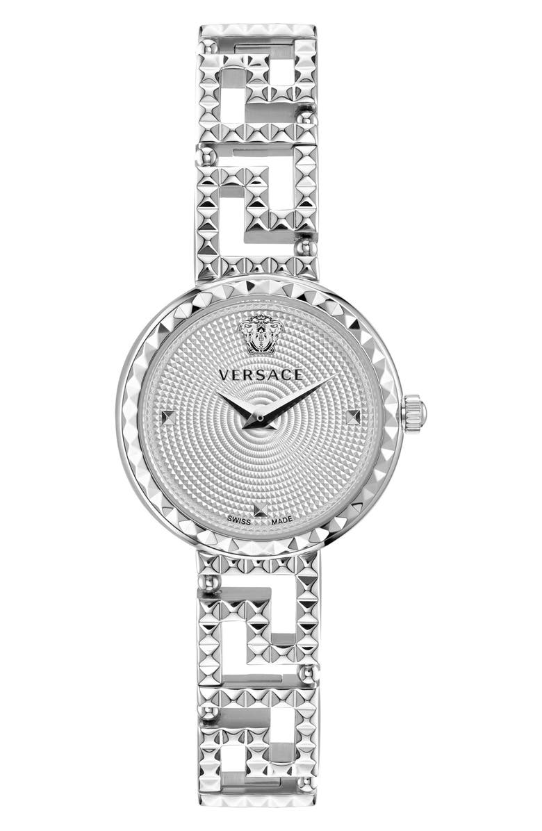 Versace Greca Goddess Bracelet Watch, 28mm, Main, color,