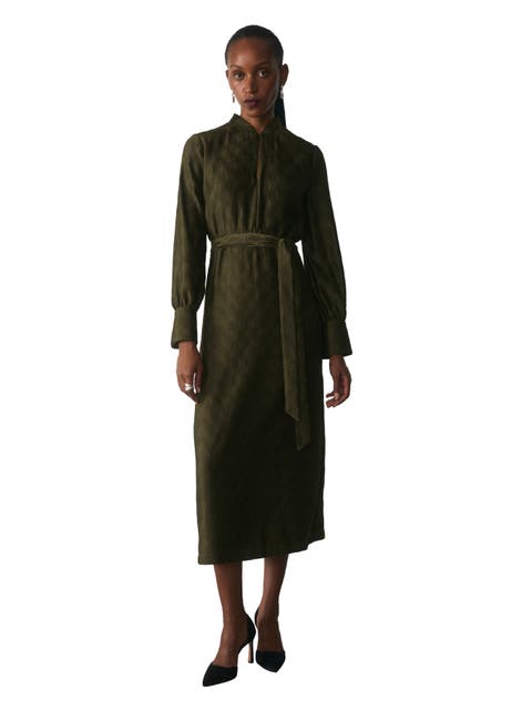 Aurellie Wave Pleat Dress