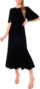 Ted Baker Flounce Sleeve Velvet Dress