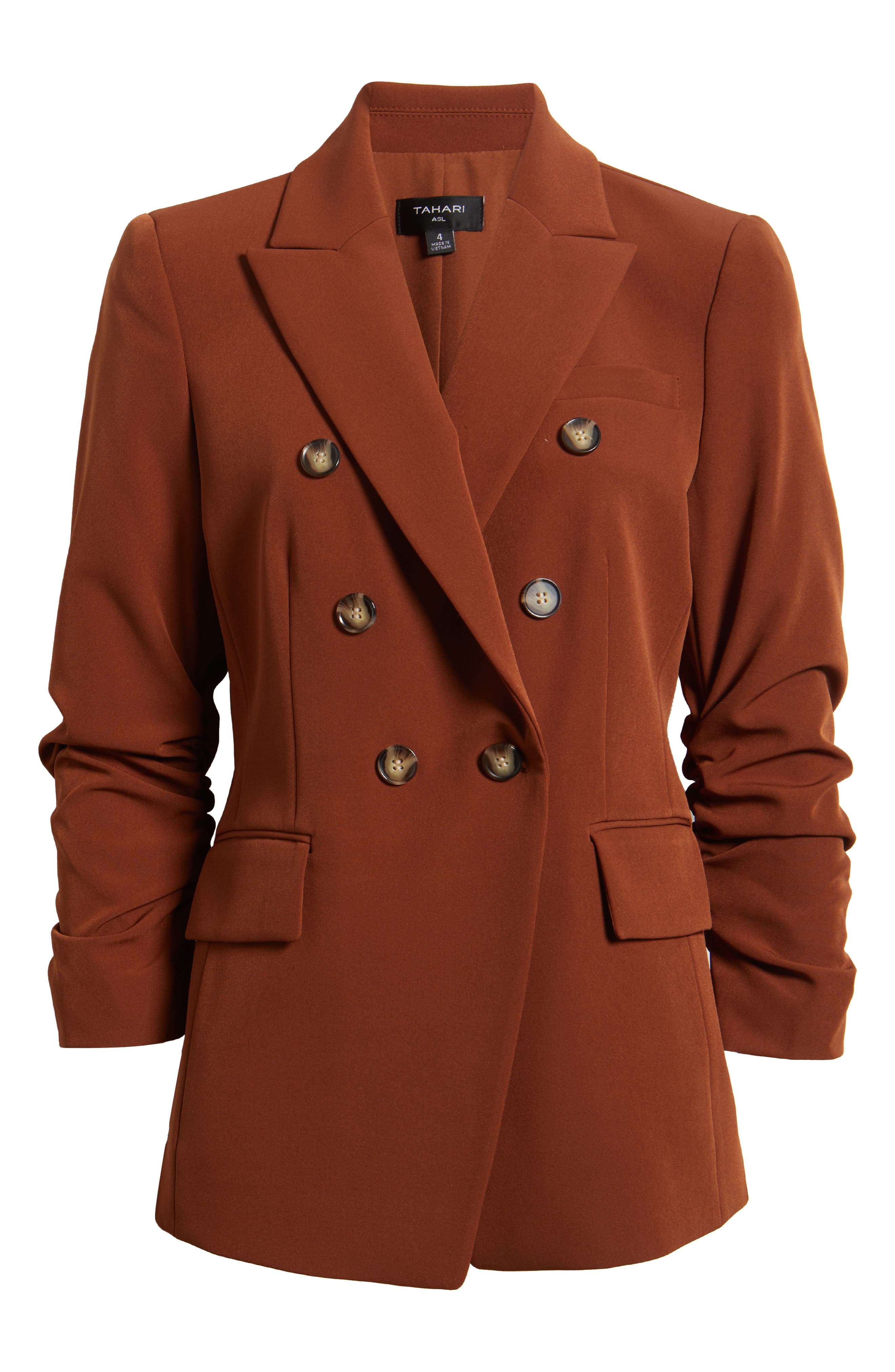 Double Breasted Ruched Blazer - image 2