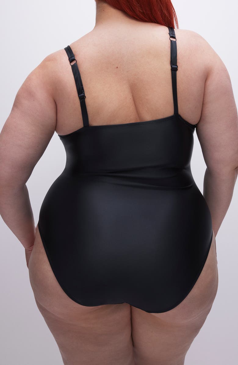 Good American Ruched One-Piece Swimsuit, Alternate, color,