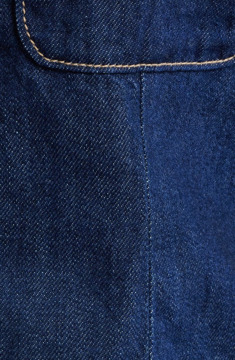 HIDDEN JEANS Tapered Crop Denim Button-Up Shirt, Alternate, color, Rinse