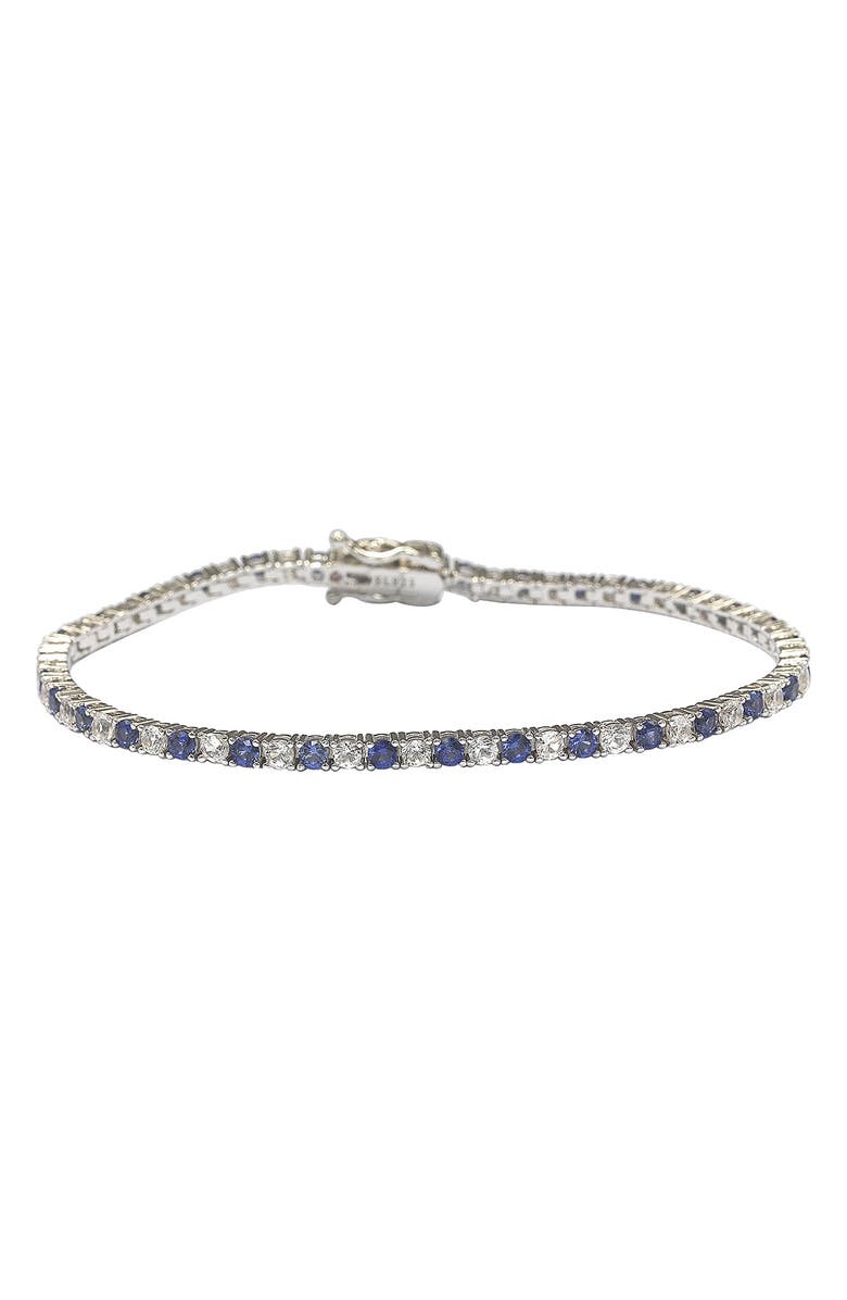 SUZY LEVIAN Blue Sapphire Tennis Bracelet, Main, color, Blue