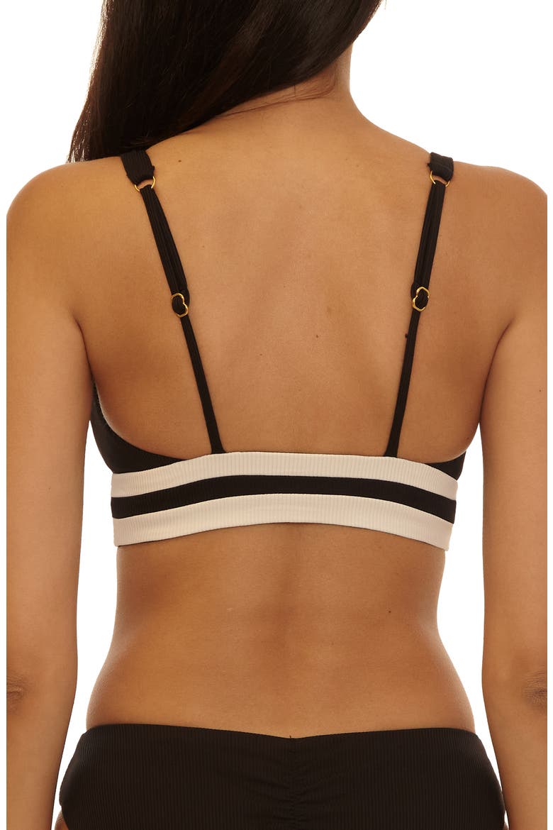Coast Line Rib Bikini Top, Alternate, color, BLACK/ TAN
