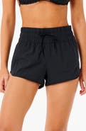 Rip Curl Smocked High Waist Drawstring Shorts