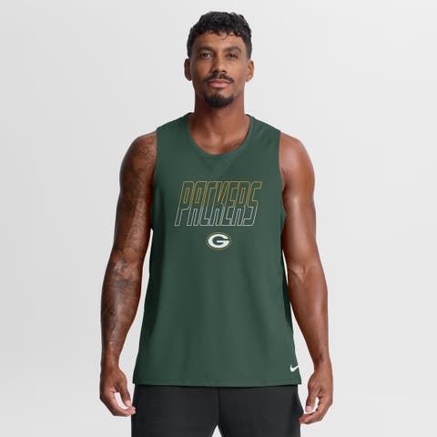 Men's Nike Green Green Bay Packers Kickoff Miler Dri-FIT Tank​ Top