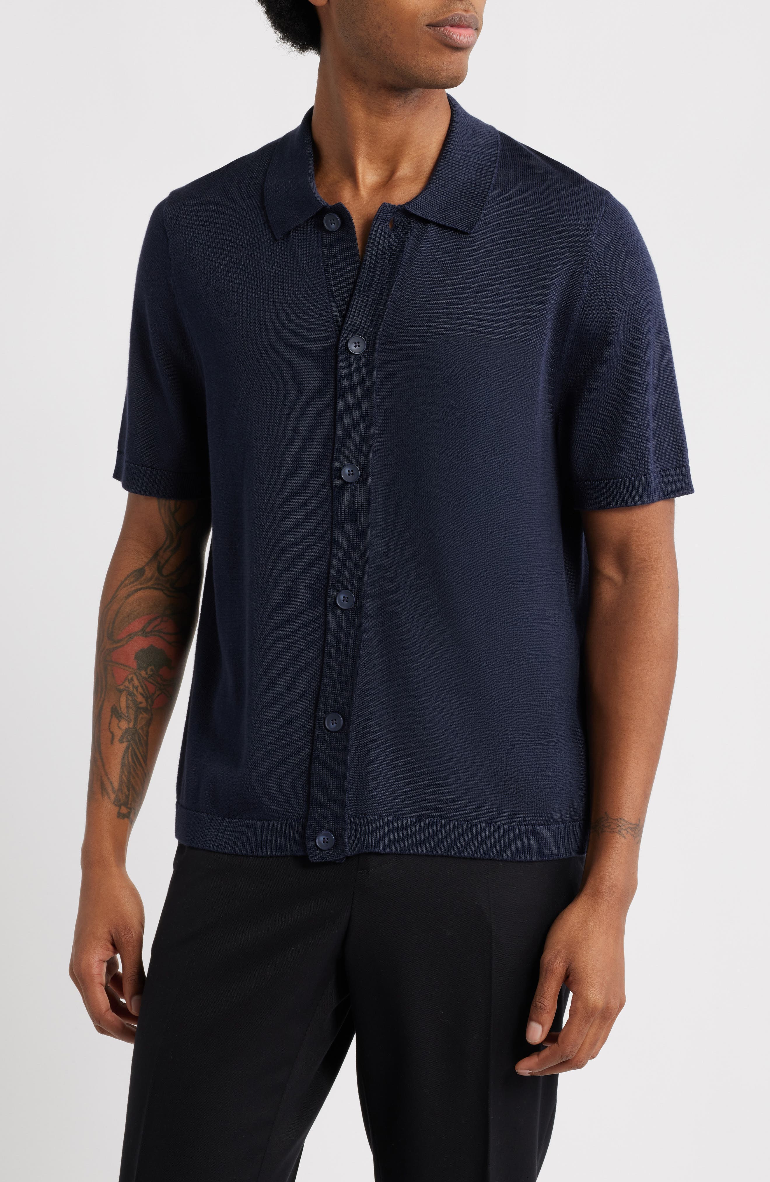 Short Sleeve Button-Up Cardigan - image 3