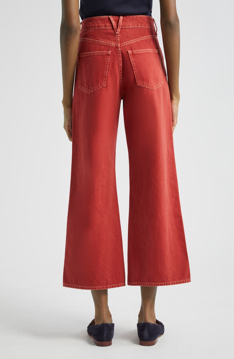 Veronica Beard Taylor High Waist Crop Wide Leg Jeans, Alternate, color, 